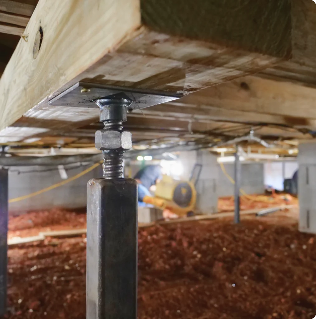 Crawl space power post